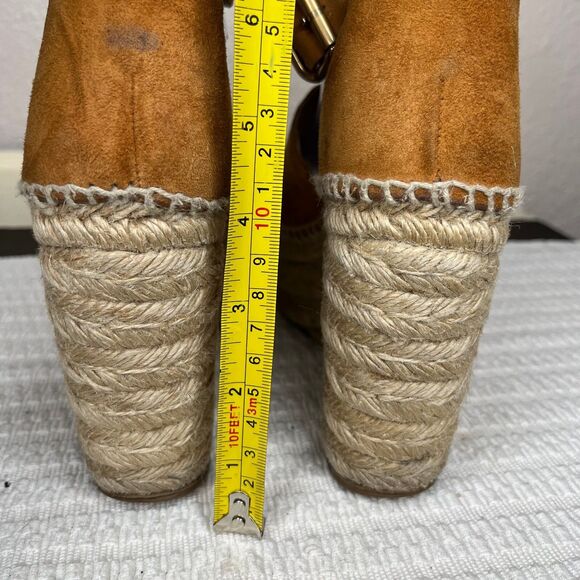 Chloe Lauren Reef Peep Toe Wedge Heel Suede Espadrille Wedge Sandal Size 7.5 - Picture 11 of 11